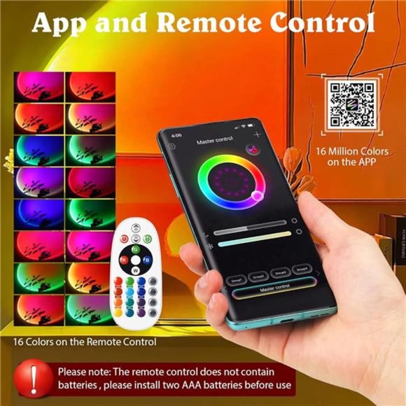 Sunset Lamp Projector, Countless Colors Sunset Lamp with APP & Remote Control - Picture 5 of 6